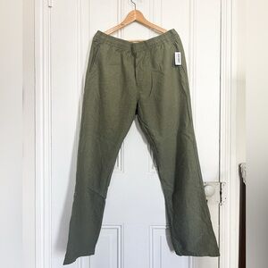 Men’s Linen Blend Drawstring Pants